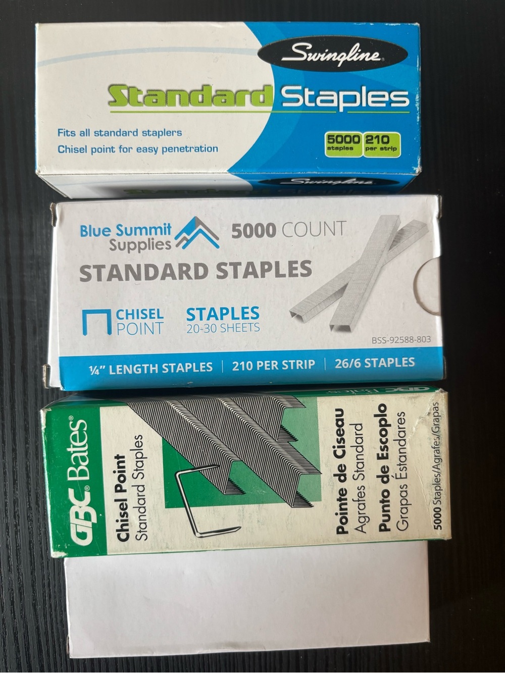 Bulk pack of staples